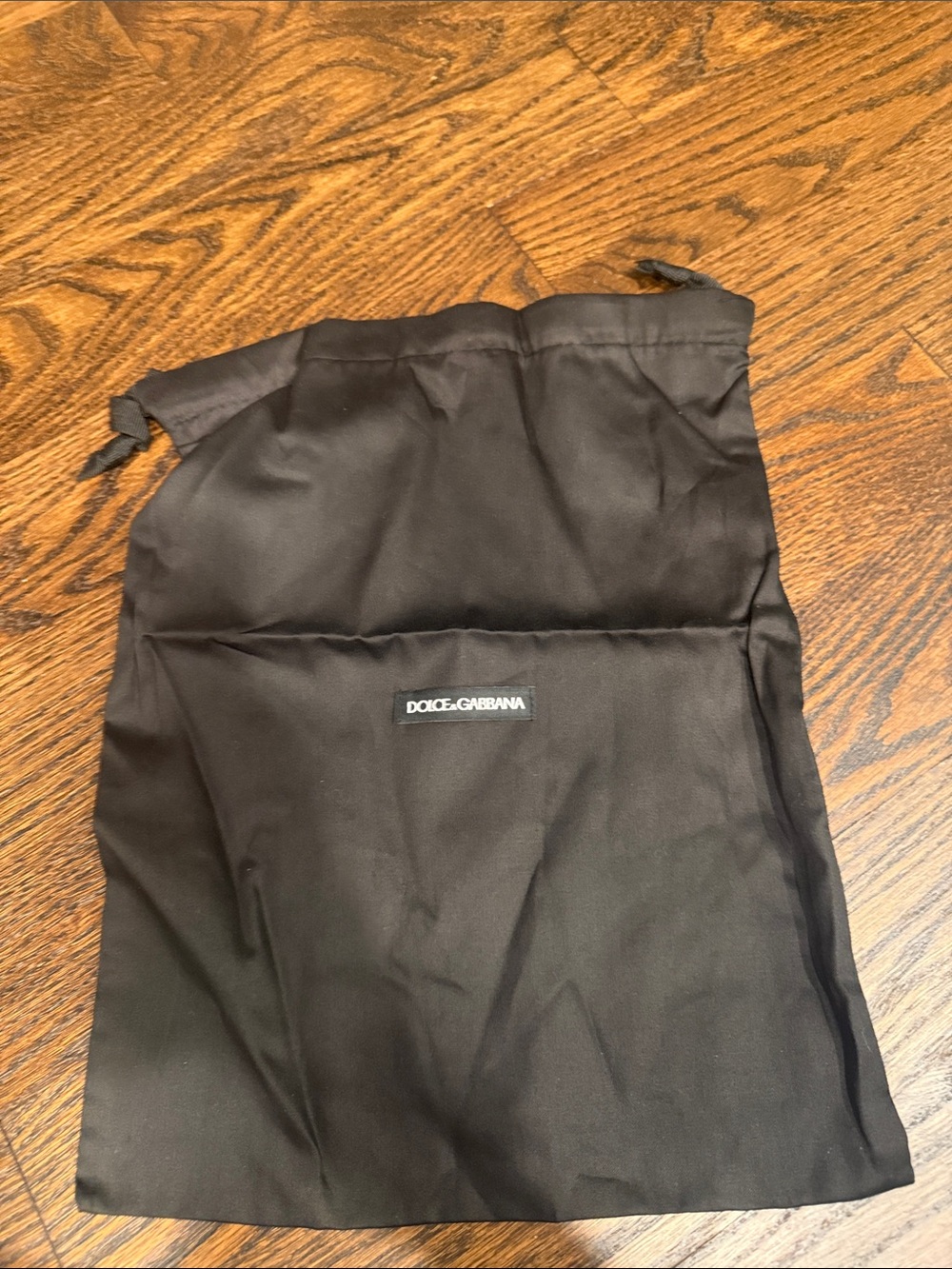 Dolce & Gabbana Black dust bag / Satin Drawstring Pouch 14.5 x 11 inches